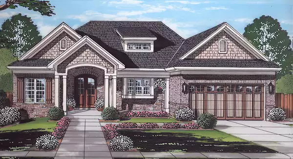 image of single story traditional house plan 7251